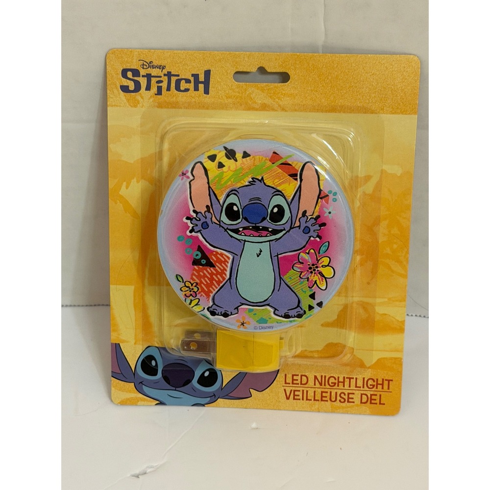 Disney Stitch LED Nightlight Rotary Shade Blue Alien Lilo & Stitch Peachtree NEW